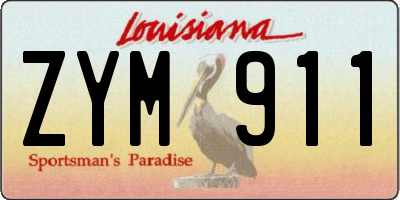 LA license plate ZYM911