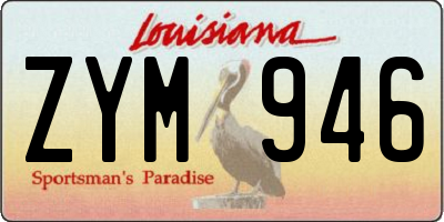 LA license plate ZYM946