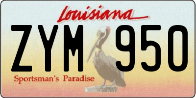 LA license plate ZYM950