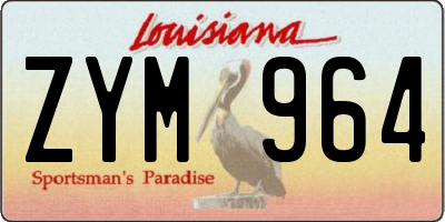 LA license plate ZYM964