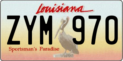 LA license plate ZYM970