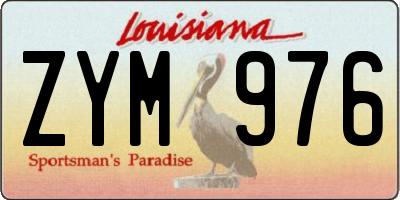 LA license plate ZYM976