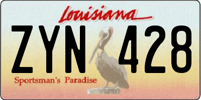 LA license plate ZYN428