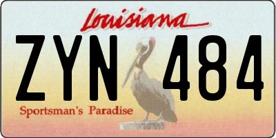LA license plate ZYN484