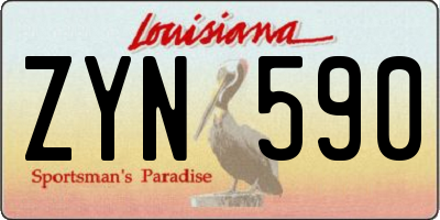 LA license plate ZYN590