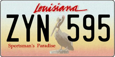 LA license plate ZYN595