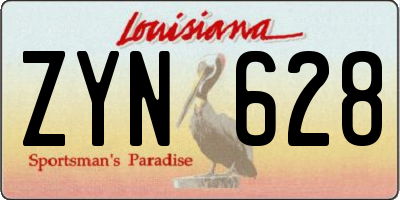 LA license plate ZYN628