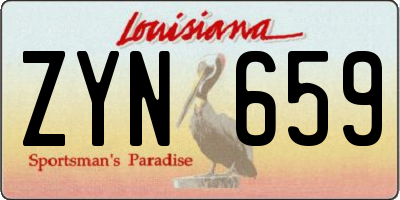 LA license plate ZYN659