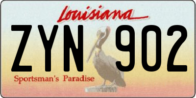 LA license plate ZYN902