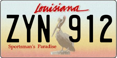 LA license plate ZYN912