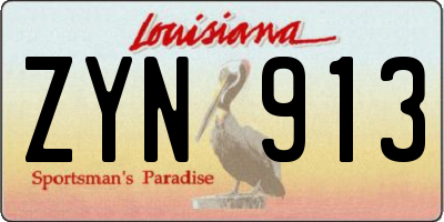 LA license plate ZYN913