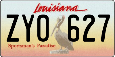 LA license plate ZYO627