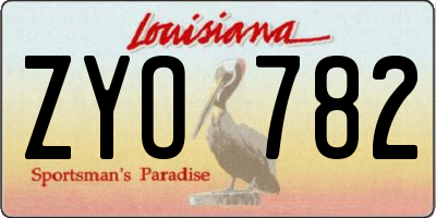 LA license plate ZYO782