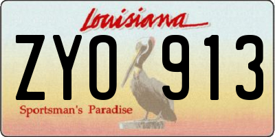 LA license plate ZYO913