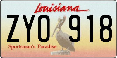 LA license plate ZYO918