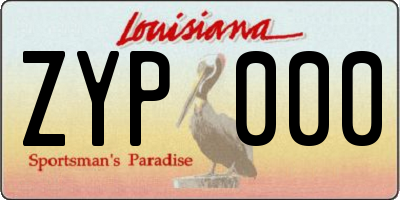 LA license plate ZYP000