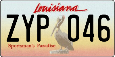 LA license plate ZYP046