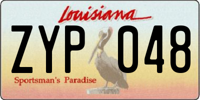 LA license plate ZYP048