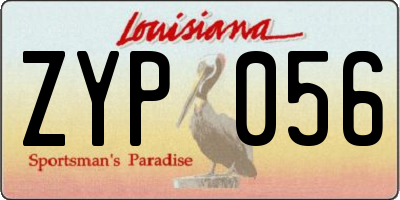 LA license plate ZYP056
