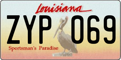 LA license plate ZYP069
