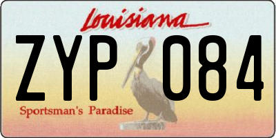 LA license plate ZYP084