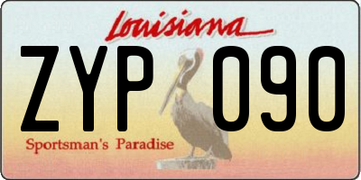 LA license plate ZYP090