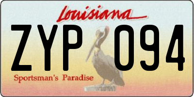 LA license plate ZYP094