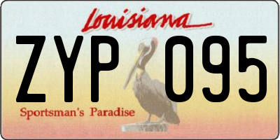 LA license plate ZYP095