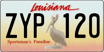 LA license plate ZYP120