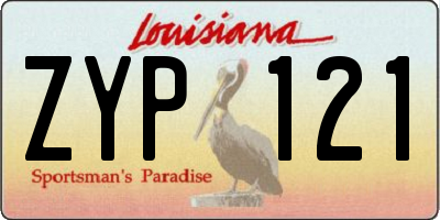 LA license plate ZYP121
