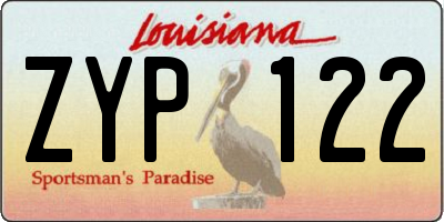 LA license plate ZYP122