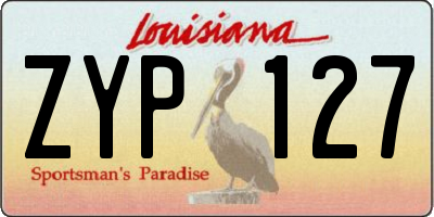 LA license plate ZYP127