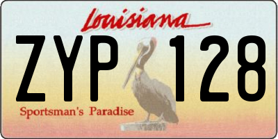 LA license plate ZYP128