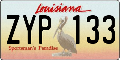 LA license plate ZYP133