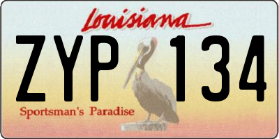 LA license plate ZYP134