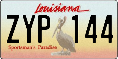 LA license plate ZYP144