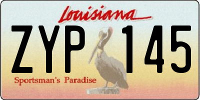 LA license plate ZYP145