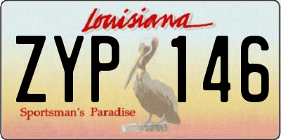 LA license plate ZYP146