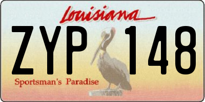 LA license plate ZYP148