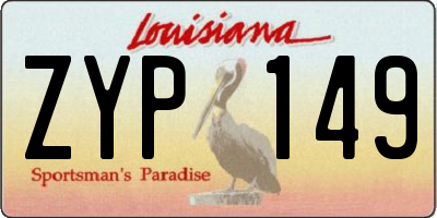 LA license plate ZYP149