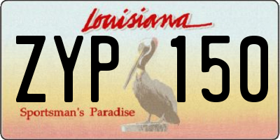 LA license plate ZYP150