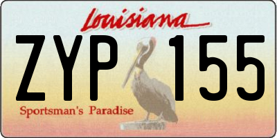 LA license plate ZYP155