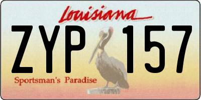 LA license plate ZYP157