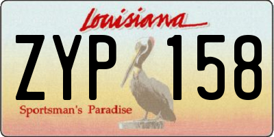 LA license plate ZYP158