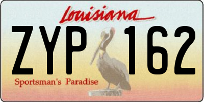 LA license plate ZYP162