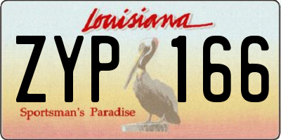 LA license plate ZYP166