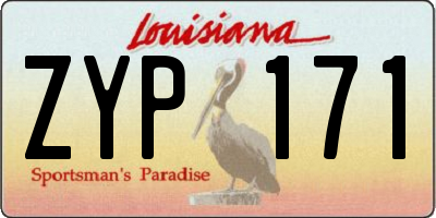 LA license plate ZYP171