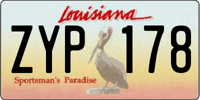 LA license plate ZYP178