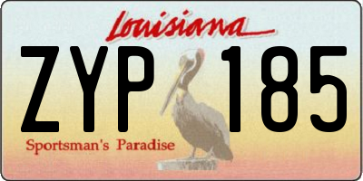 LA license plate ZYP185