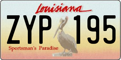 LA license plate ZYP195